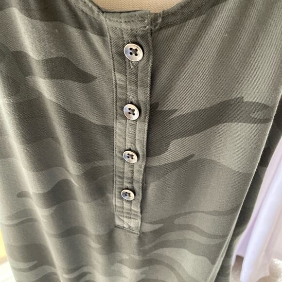 Splendid Green Camo Tank Dress Size L - Picture 4 of 9